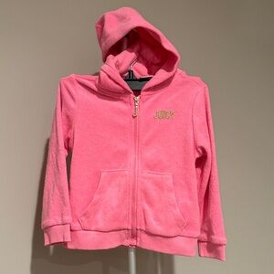 Juicy Couture Vibrant Pink Kids Zip-Up Hoodie